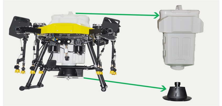 spreader drone & sprayer drone 2 in 1-drone agriculture sprayer, agriculture drone sprayer, sprayer drone, UAV crop duster