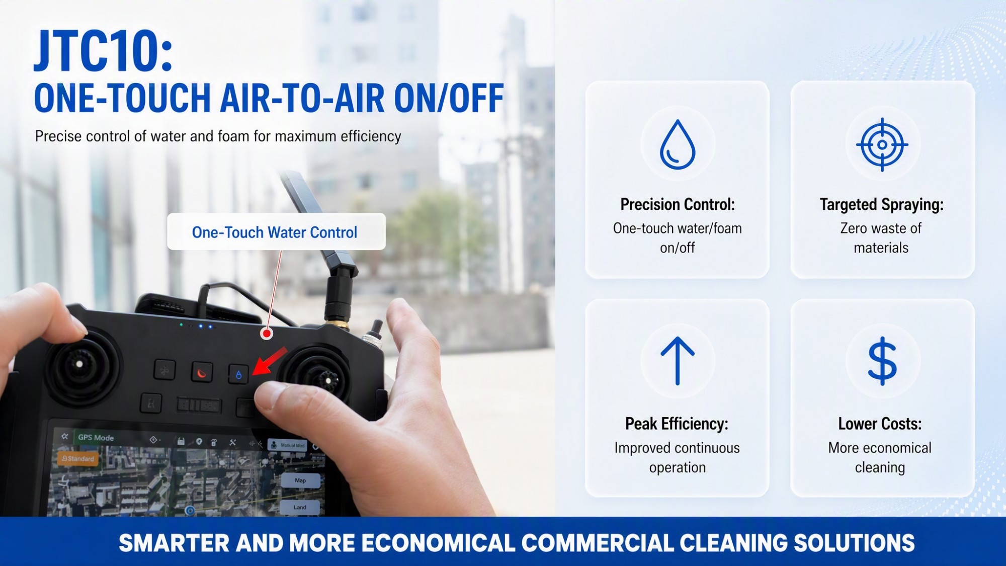 Joyance tech High Pressure Cleaning Drone for Building & Solar Panel Cleaning-drone agriculture sprayer, agriculture drone sprayer, sprayer drone, UAV crop duster