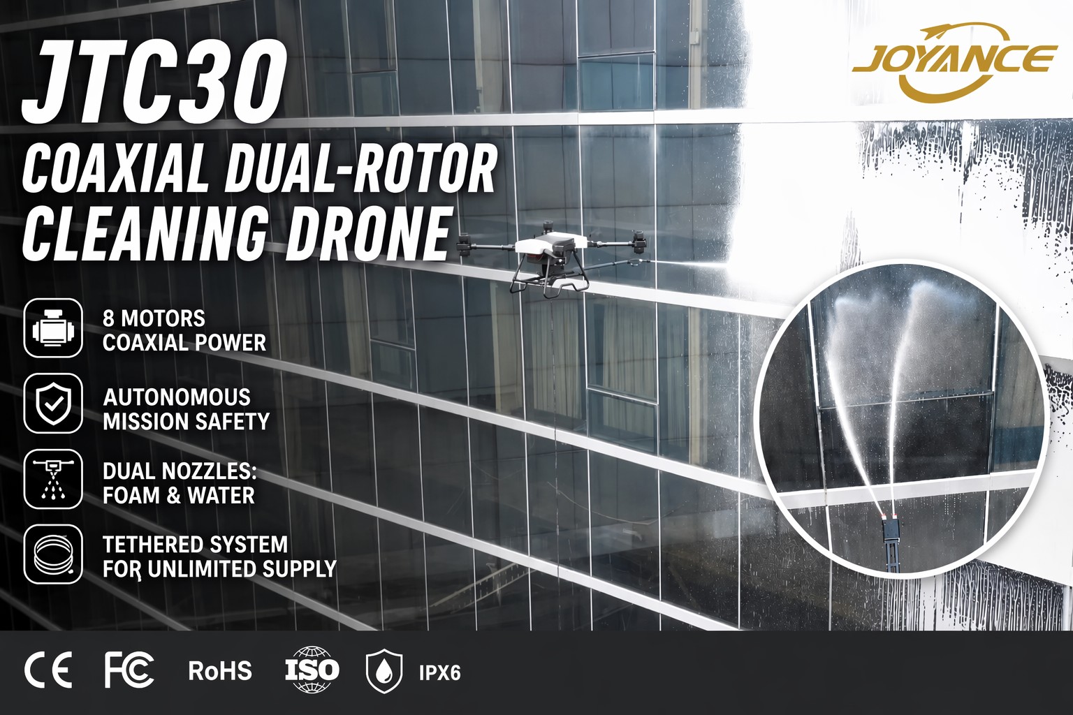 JTC30 Coaxial Dual-Rotor Cleaning drone-drone agriculture sprayer, agriculture drone sprayer, sprayer drone, UAV crop duster JTC30 Coaxial Dual-Rotor Cleaning drone-drone agriculture sprayer, agriculture drone sprayer, sprayer drone, UAV crop duster